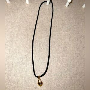 Heart Lock Cord Necklace